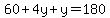 60%2B4y%2By=180