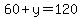 60%2By=120