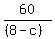 60%2F%28%288-c%29%29