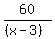 60%2F%28%28x-3%29%29