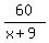 60%2F%28x%2B9%29