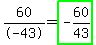 60%2F-43+=+highlight_green%28-60%2F43%29