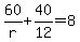 60%2Fr%2B40%2F12=8