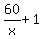 60%2Fx%2B1