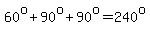 60%5Eo%2B90%5Eo%2B90%5Eo=240%5Eo