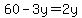 60-3y=2y