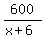 600%2F%28x%2B6%29