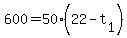 600+=+50%2A%2822+-+t%5B1%5D%29