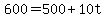 600+=+500+%2B+10t