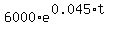 6000%2Ae%5E%280.045%2At%29