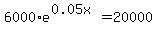6000%2Ae%5E%280.05x%29=20000
