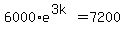 6000%2Ae%5E%283k%29=7200