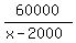 60000%2F%28x-2000%29