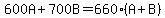 600A%2B700B=660%28A%2BB%29