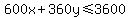 600x%2B360y%3C=3600
