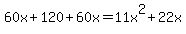 60x%2B120%2B60x=11x%5E2%2B22x