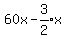 60x-expr%283%2F2%29x