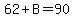 62%2BB=90