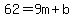62=9m%2Bb