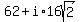 62+%2B+i%2A16sqrt%282%29