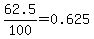 62.5%2F100=0.625