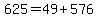 625=49%2B576