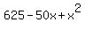 625+-+50x+%2B+x%5E2