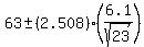63%2B-+%282.508%29%2A%286.1%2Fsqrt%2823%29%29