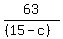 63%2F%28%2815-c%29%29