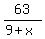 63%2F%289%2Bx%29