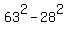 63%5E2+-+28%5E2
