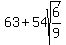 63+%2B+54sqrt%286%2F9%29