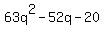 63q%5E2-52q-20
