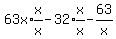 63x%2Aexpr%28x%2Fx%29-32%2Aexpr%28x%2Fx%29-63%2Fx