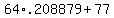 64%2A.208879+%2B+77
