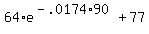64%2Ae%5E%28-.0174%2A90%29%2B+77