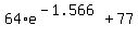 64%2Ae%5E%28-1.566%29%2B+77