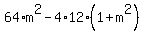64%2Am%5E2+-+4%2A12%2A%281%2Bm%5E2%29