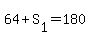 64%2BS%5B1%5D=180