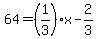 64=%281%2F3%29x-2%2F3