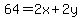 64=2x%2B2y