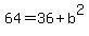 64=36%2Bb%5E2