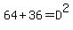 64+%2B+36+=+D%5E2
