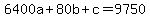 6400a%2B80b%2Bc+=+9750