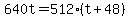 640t+=+512%28t%2B48%29