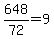 648%2F72=9