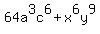 64a%5E3c%5E6%2Bx%5E6y%5E9