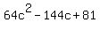 64c%5E2-144c%2B81