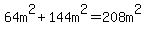 64m%5E2%2B144m%5E2=208m%5E2