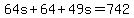 64s%2B64%2B49s=742